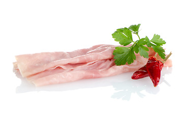 Image showing Fresh shaved ham