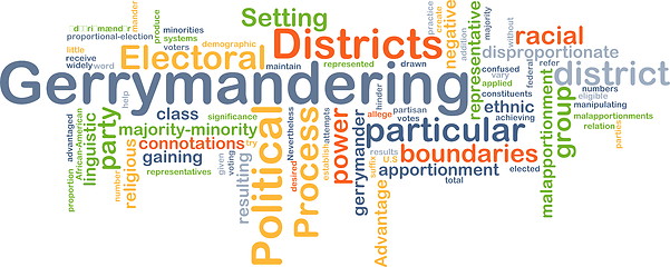 Image showing Gerrymandering background concept