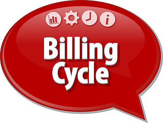 Image showing Billing Cycle  Business term speech bubble illustration