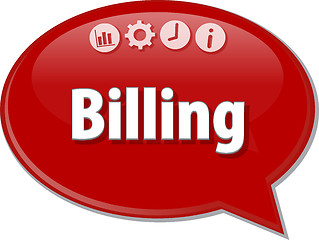 Image showing Billing   Business term speech bubble illustration