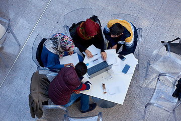 Image showing group of students  top view