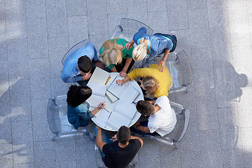 Image showing group of students  top view