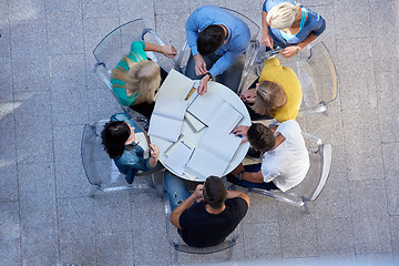 Image showing group of students  top view