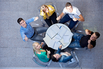 Image showing group of students  top view