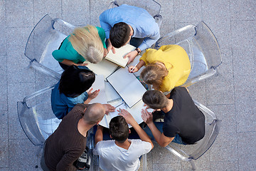 Image showing group of students  top view