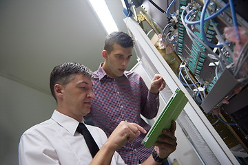 Image showing network engineers in server room