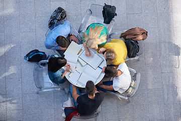 Image showing group of students  top view