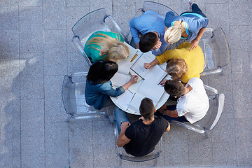 Image showing group of students  top view