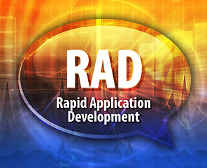 Image showing RAD acronym definition speech bubble illustration