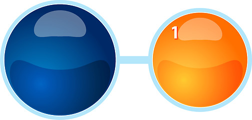 Image showing Radial Relationship One blank business diagram illustration