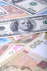 Image showing Ukrainian hryvnia and the american dollars