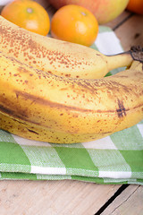 Image showing fruits, mandarin and bananas, food