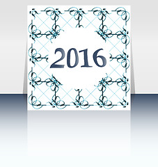 Image showing Happy new year 2016 written on abstract  flyer or brochure design