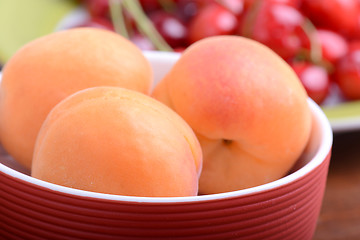 Image showing Summer Fruits, cherries, apricots