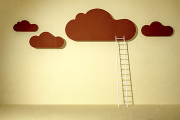 Image showing clouds and ladder