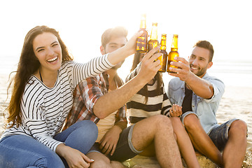 Image showing Summer is better with a cold beer