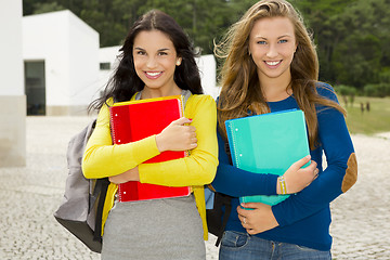 Image showing Happy students