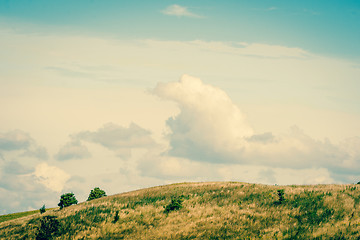 Image showing Countryside landscape with plains of grass