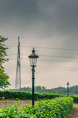 Image showing Vintage lamp in cloudy weather