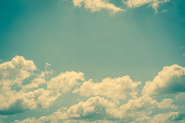 Image showing Clouds on a fresh blue sky