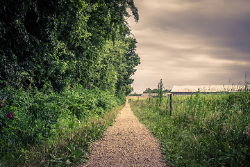 Image showing Outdoor path in cloudy weather