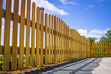 Image showing Fence on a terrace