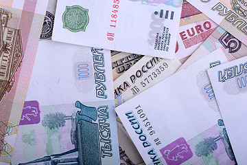 Image showing Russian Rouble Banknotes background