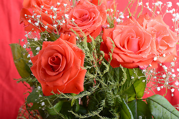 Image showing Red roses Valentine background