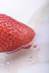 Image showing Close up strawberry, food concept