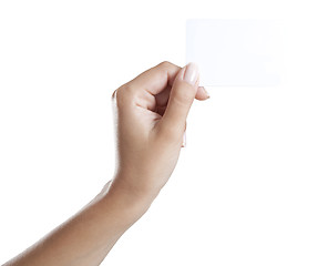 Image showing Hand with business card