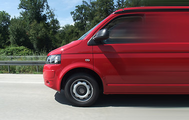 Image showing minibus on the road