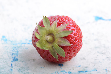 Image showing Strawberries berry close up on white background