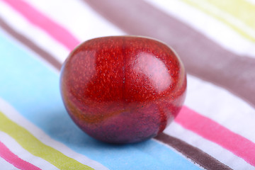 Image showing fresh shiny cherries close up