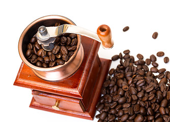 Image showing Coffee Grinder with Coffee Beans