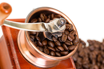 Image showing Coffee Grinder with Coffee Beans