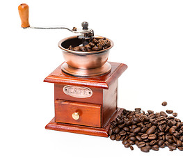 Image showing Coffee Grinder with Coffee Beans
