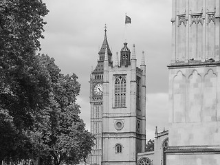 Image showing Black and white Royal Stock Exchange in London