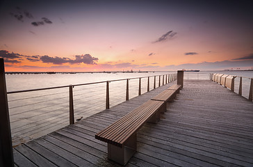 Image showing Sunset over Botany Bay Sydney Australia