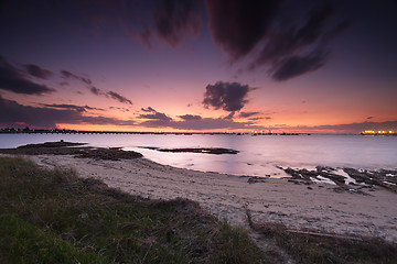 Image showing Sunset skies over botany Bay