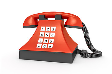 Image showing old style red telephone