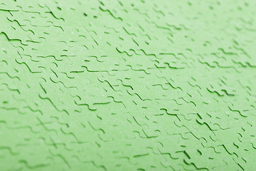 Image showing Old puzzle - Pieces connected - Green