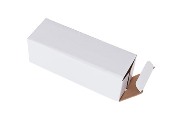 Image showing White cardboard box on a white background