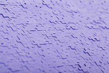 Image showing Old puzzle - Pieces connected - Purple