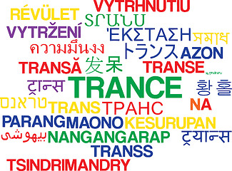 Image showing Trance multilanguage wordcloud background concept