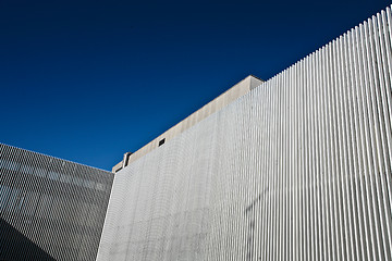 Image showing Modern stripped building in denmark in the sun