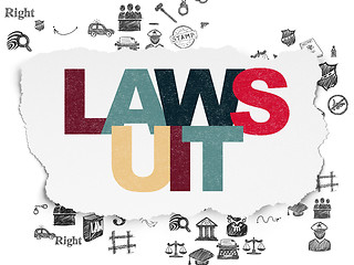 Image showing Law concept: Lawsuit on Torn Paper background