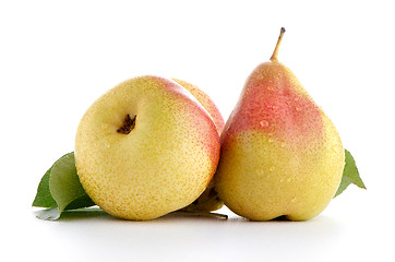 Image showing Three ripe pears