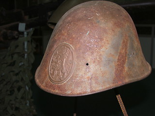 Image showing Old soldier helmet