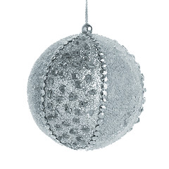 Image showing Silver christmas ball