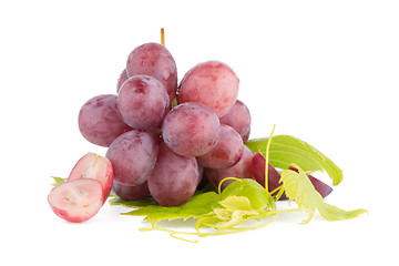 Image showing Bunch of red grapes